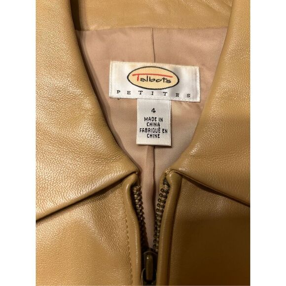 Talbots Tan Leather Jacket - Picture 6 of 10